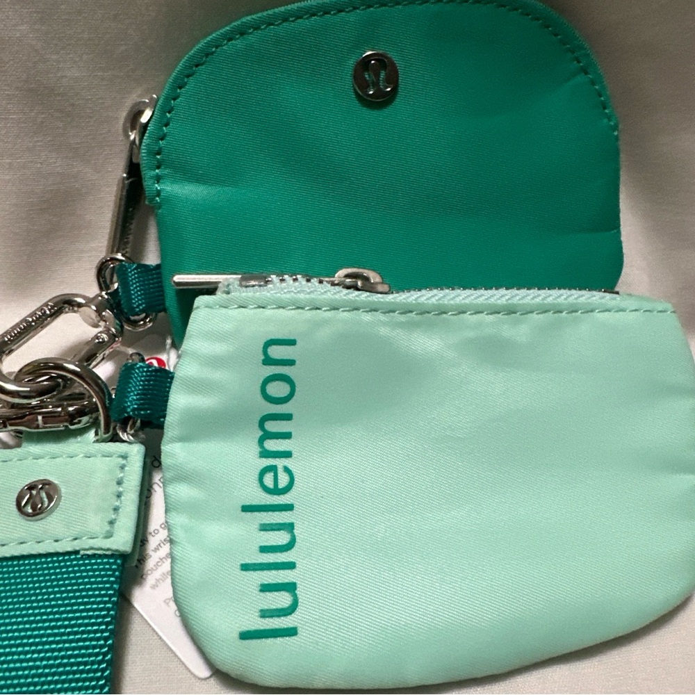 Lululemon Teal and Mint Pouches